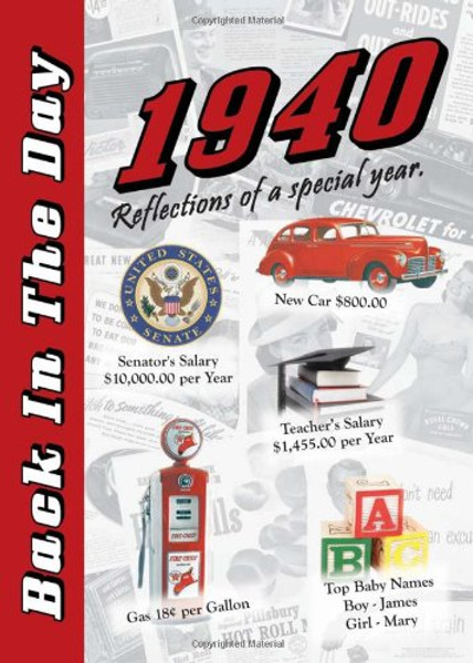 1940 Back In The Day Almanac -- 24-page Booklet / Greeting Card