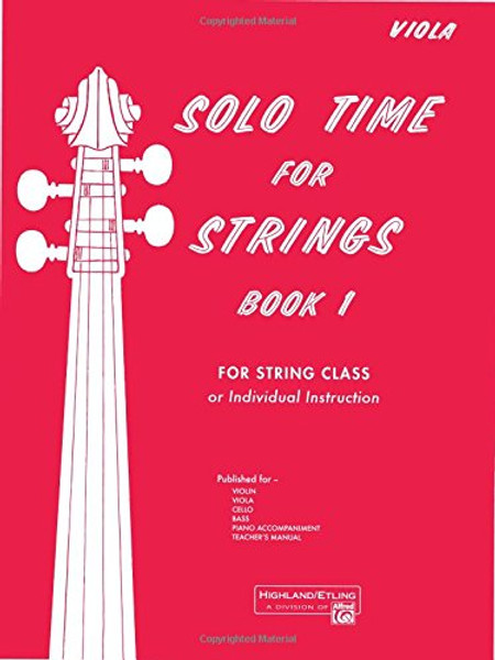 Solo Time for Strings, Bk 1: Viola