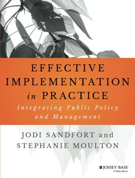 Effective Implementation In Practice: Integrating Public Policy and Management (Bryson Series in Public and Nonprofit Management)