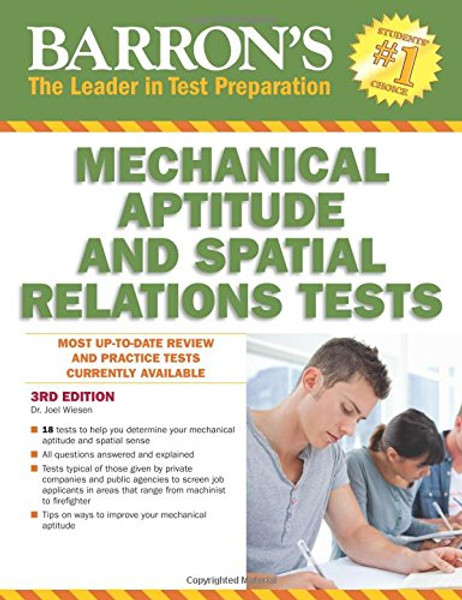 Barron's Mechanical Aptitude and Spatial Relations Test, 3rd Edition (Barron's Mechanical Aptitude & Spatial Relations Test)