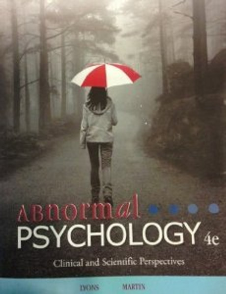 Abnormal Psychology 4th Edition