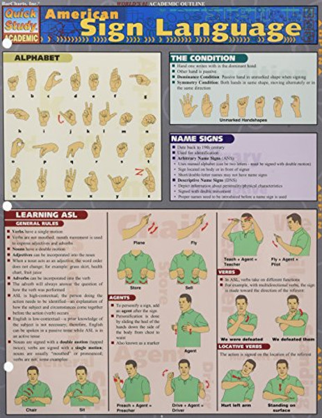 American Sign Language (Quickstudy Reference Guides - Academic)