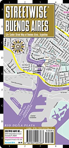 Streetwise Buenos Aires Map - Laminated City Center Street Map of Buenos Aires, Argentina