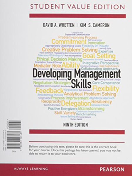 Developing Management Skills, Student Value Edition Plus MyLab Management with Pearson eText -- Access Card Package (9th Edition)