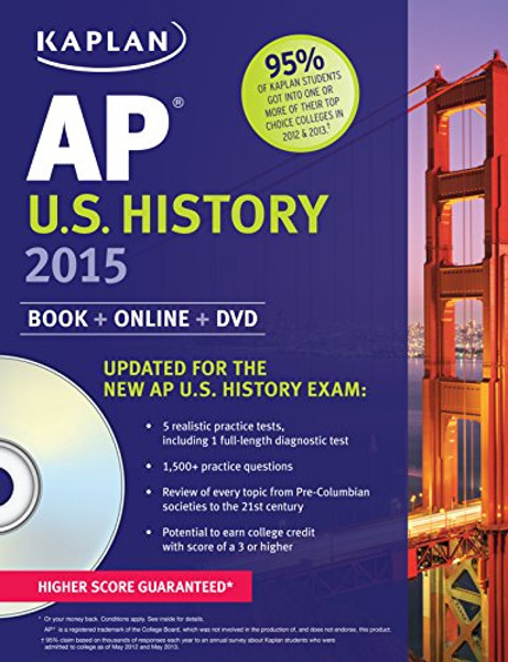 Kaplan AP U.S. History 2015: Book + Online + DVD (Kaplan Test Prep)