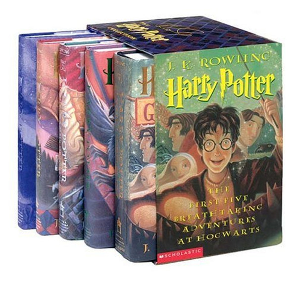 Harry Potter Hardcover Box Set with Leather Bookmark (Books 1-5)