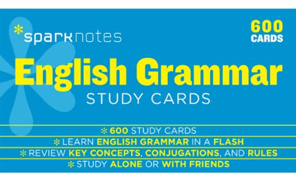 English Grammar SparkNotes Study Cards