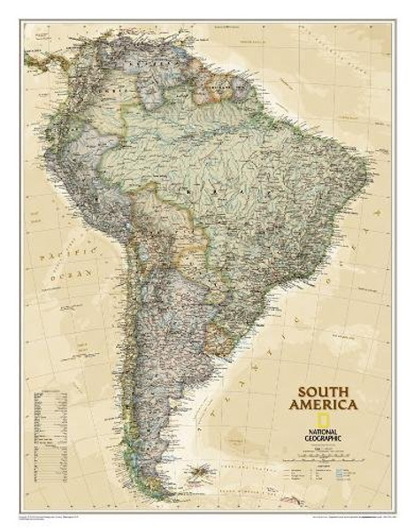 South America Executive [Tubed] (National Geographic Reference Map)