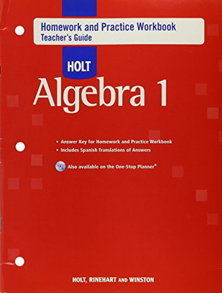 Homework Practice Workbook, Teacher Guide, Algebra 1
