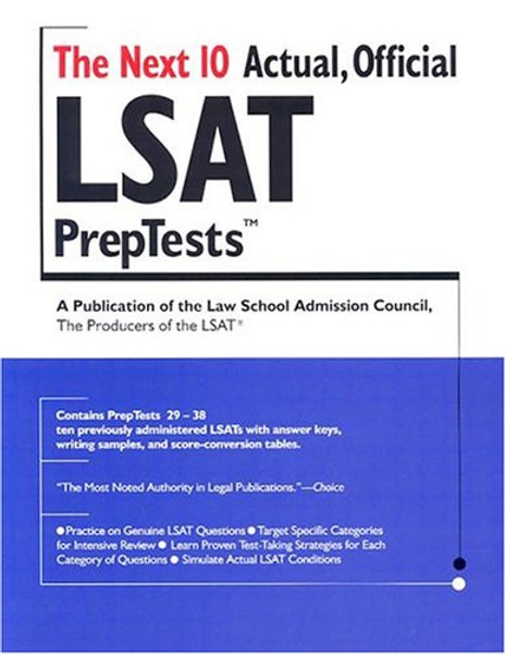 Next 10 Actual, Official LSAT Preptests