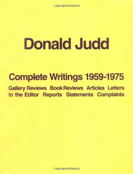 Complete Writings 1959 - 1975
