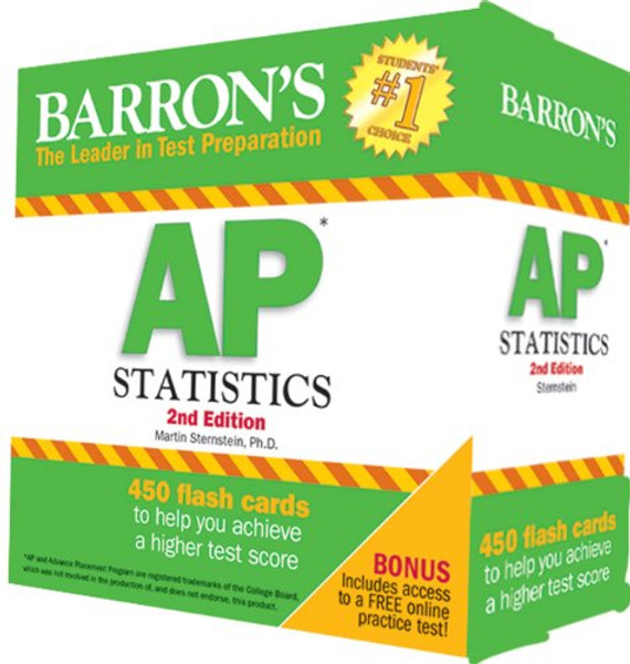 Barron's AP Statistics Flash Cards, 2nd Edition