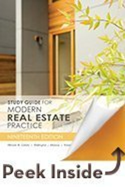 Study Guide for Modern Real Estate Practice, 19th Edition
