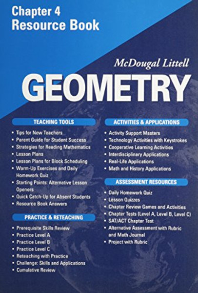 McDougal Littell - Geometry - Chapter 4 Resource Book