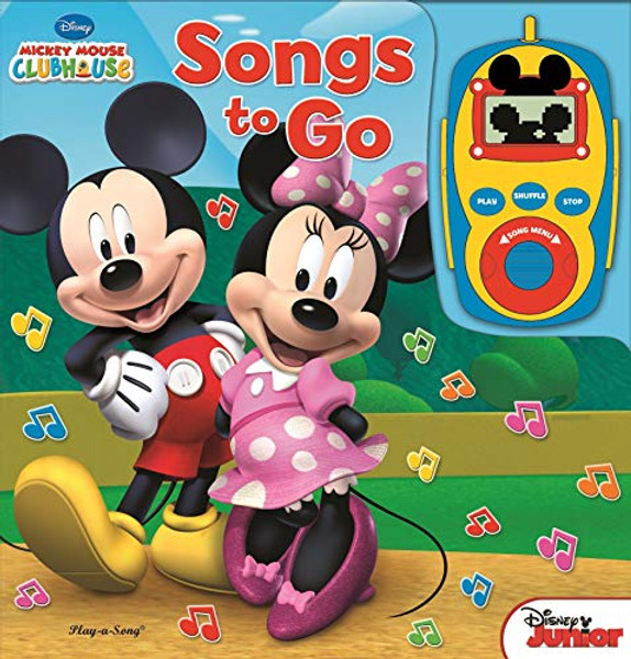 Disney - Mickey Mouse and Minnie Mouse Digital Music Player Board Book - Songs to Go - Play-a-Song - PI Kids