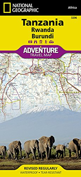 Tanzania, Rwanda,and Burundi (National Geographic Adventure Map)