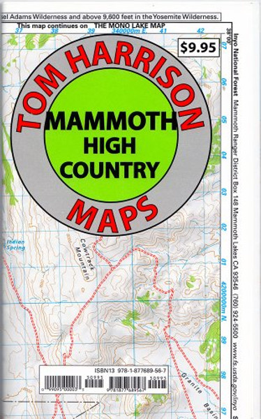 Mammoth high country trail map: Waterproof, tearproof (Tom Harrison Maps)