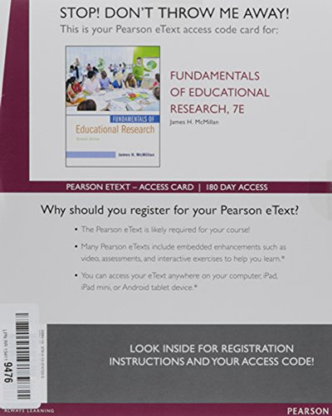 Fundamentals of Educational Research, Enhanced Pearson eText -- Access Card (7th Edition)