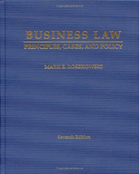 Business Law: Principles, Cases and Policy