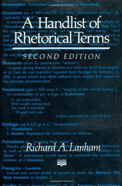 A Handlist of Rhetorical Terms