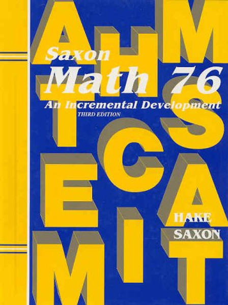 Saxon Math 7/6: Student Edition 2002