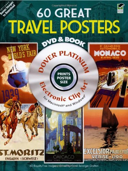 60 Great Travel Posters Platinum DVD and Book (Dover Electronic Clip Art)