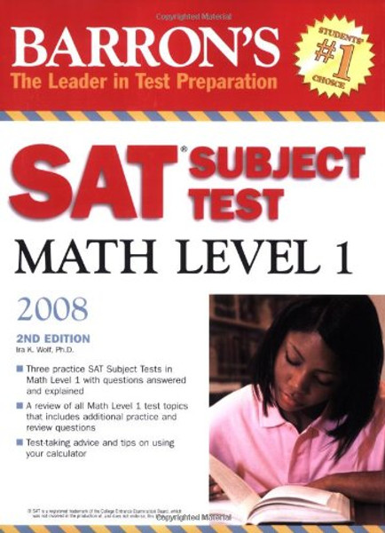 Barron's SAT Subject Test Math Level 1 (BARRON'S HOW TO PREPARE FOR THE SAT II MATHEMATICS  IC)