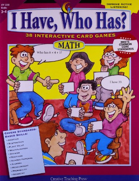 I Have, Who Has? Gr. 3-4 Math