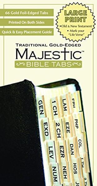 Majestic Bible Tabs: Traditional Gold-Edged Large Print
