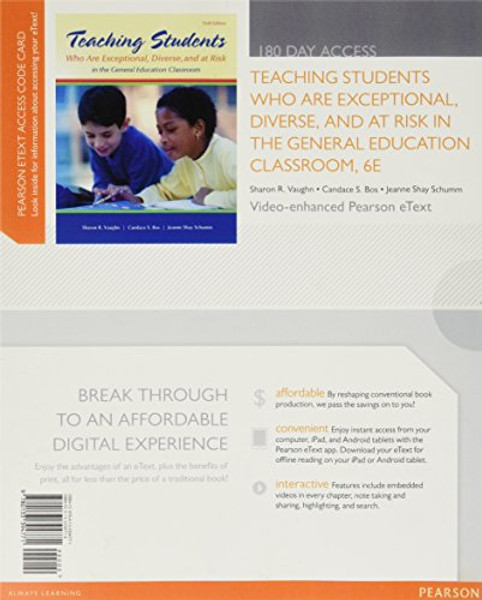Teaching Students Who are Exceptional, Diverse, and At Risk in the General Education Classroom, Video-Enhanced Pearson eText -- Access Card (6th Edition)