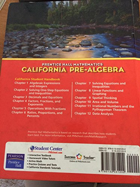 California Pre-Algebra (Prentice Hall Mathematics)