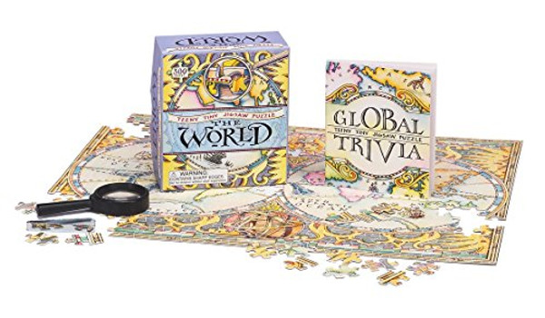 Teeny Tiny Jigsaw Puzzle: The World: Magnifying Glass Included!