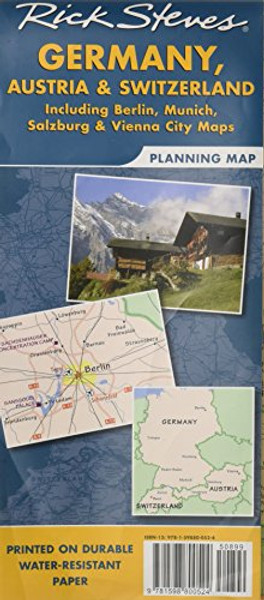 Rick Steves' Germany, Austria, and Switzerland Map: Including Berlin, Munich, Salzburg and Vienna City