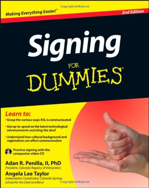 Signing For Dummies, with Video CD