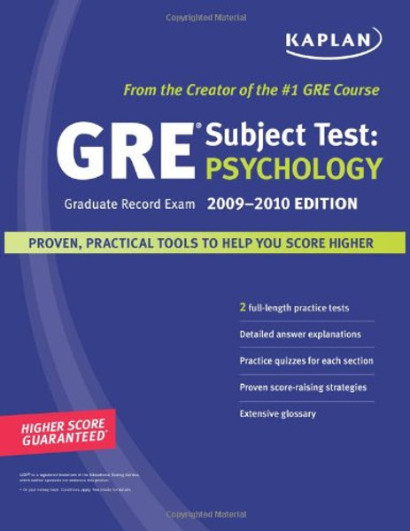 Kaplan GRE Subject Test: Psychology, 2009-2010 Edition