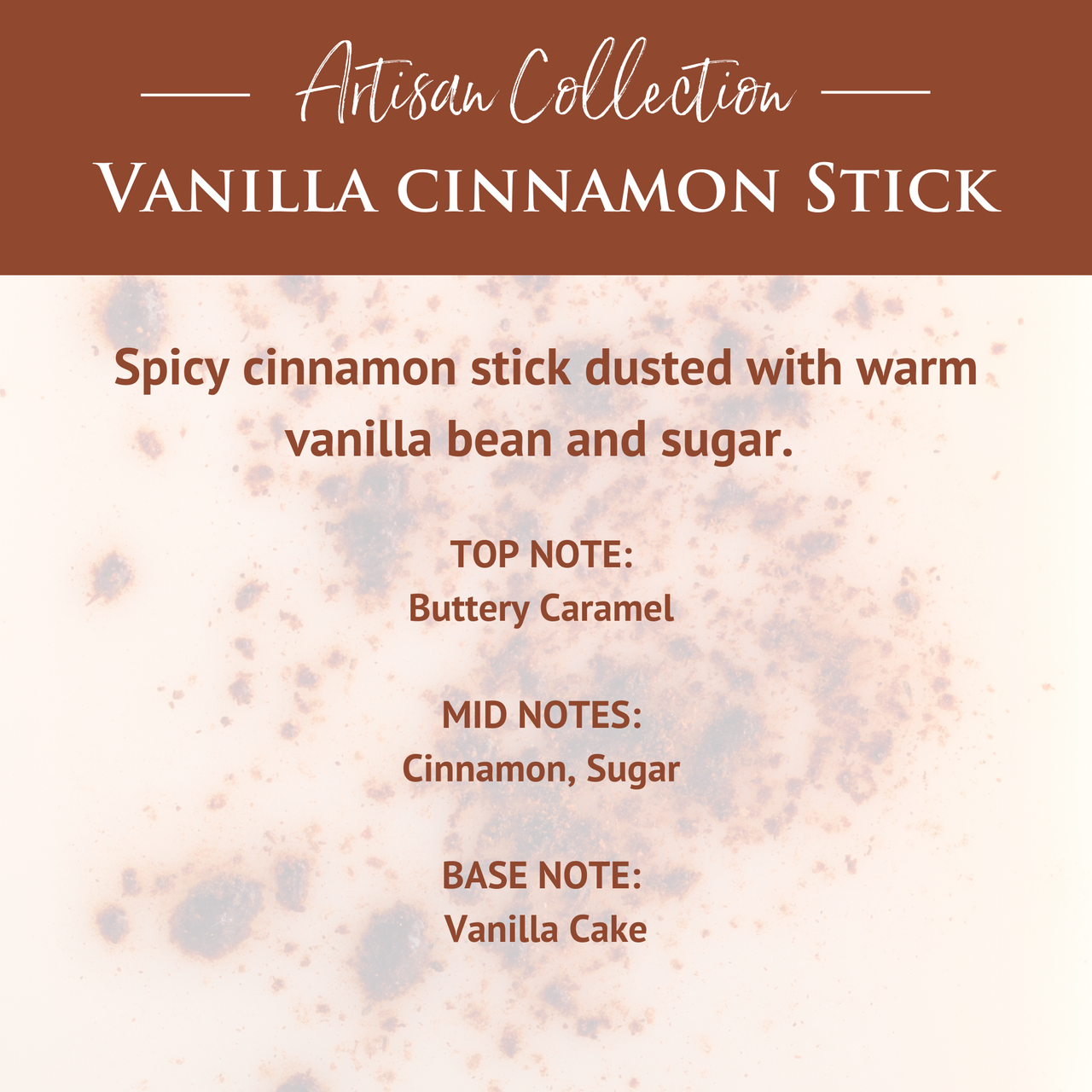 Vanilla Cinnamon Stick Artisan Wax Melts
