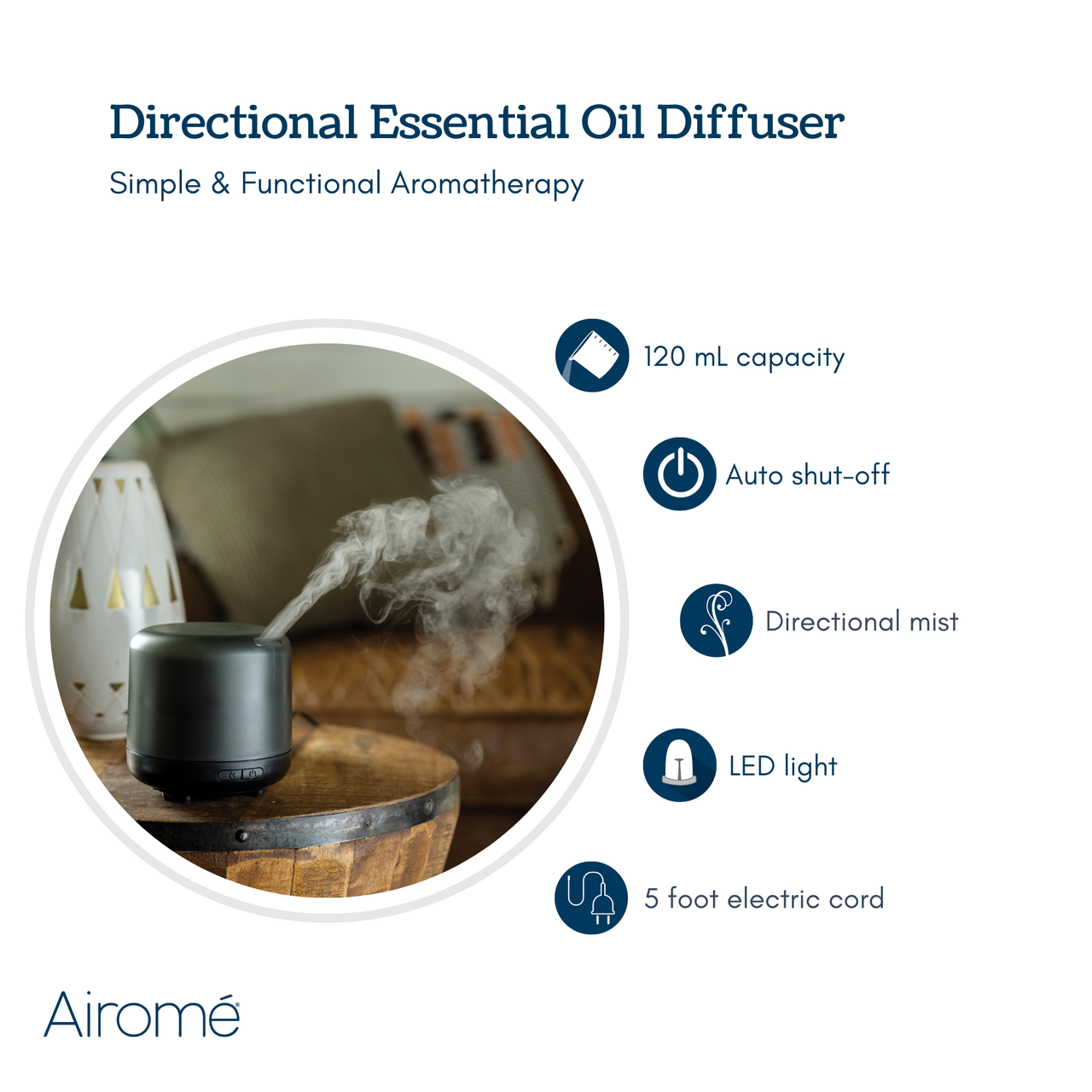 Black Directional Ultra Sonic Diffuser