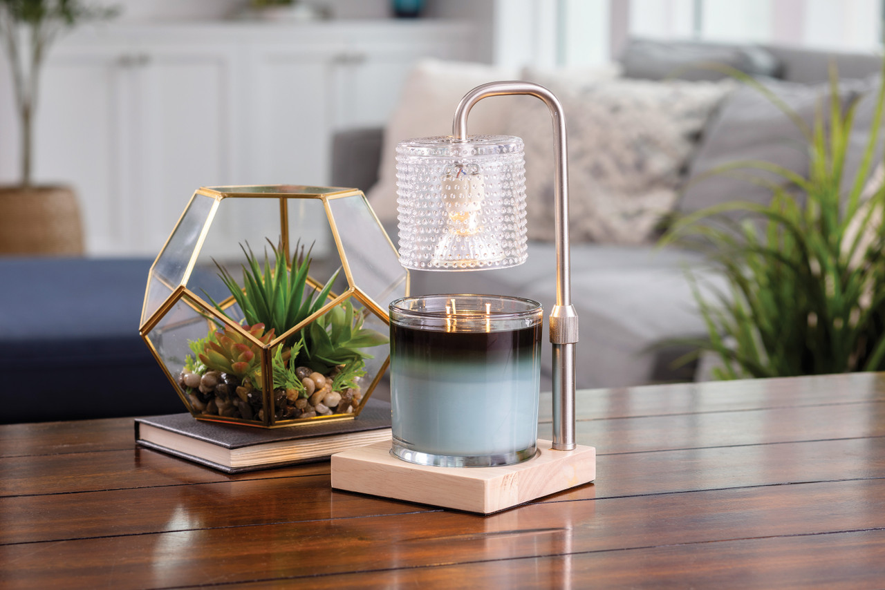 Silver Hobnail Candle Warmer Lamp