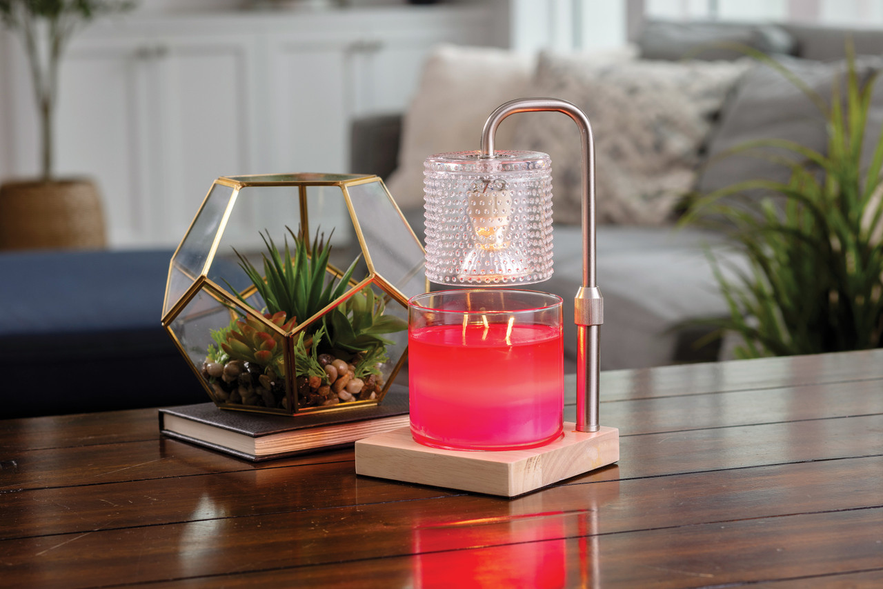 Silver Hobnail Candle Warmer Lamp