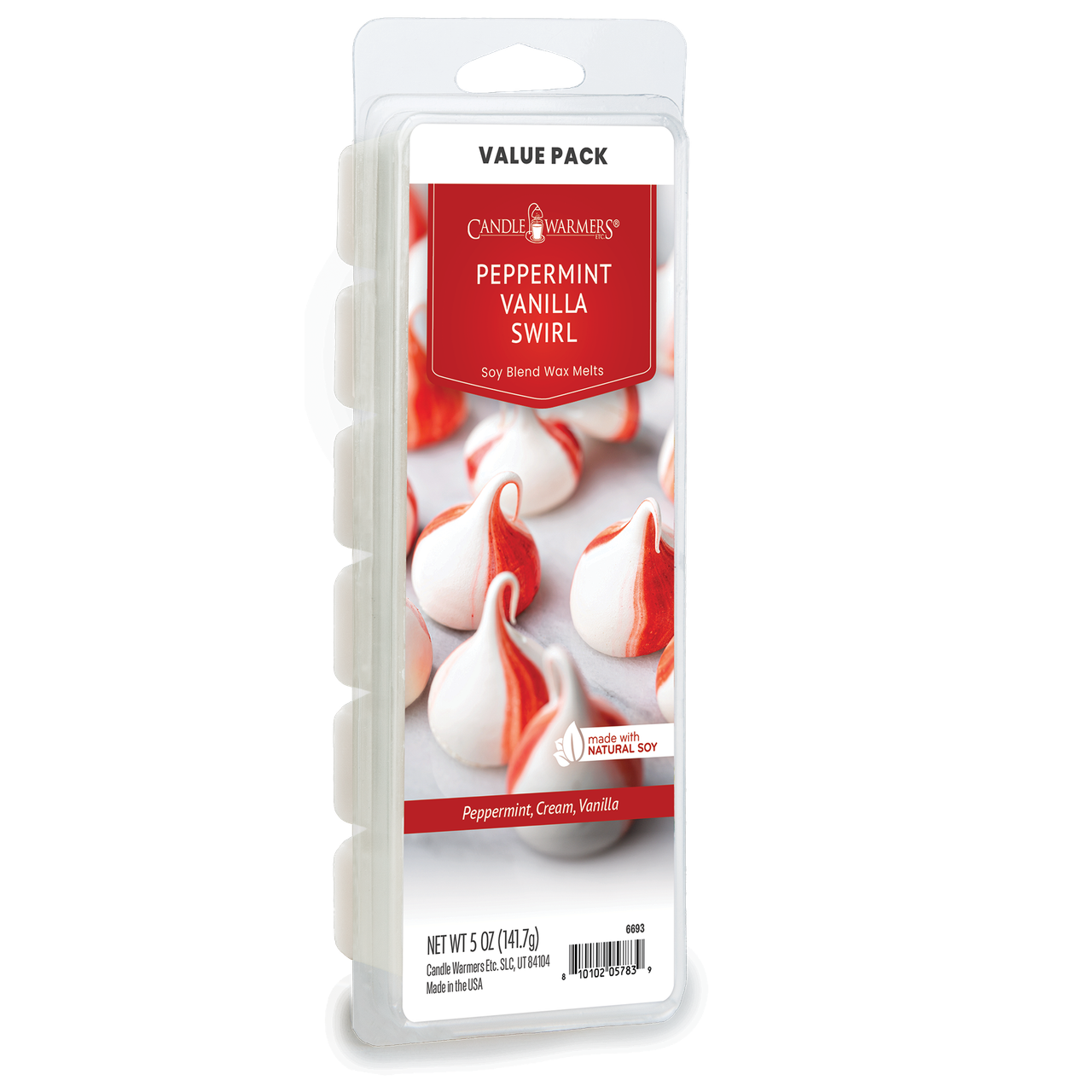 Peppermint Vanilla Swirl Wax Melts 5oz
