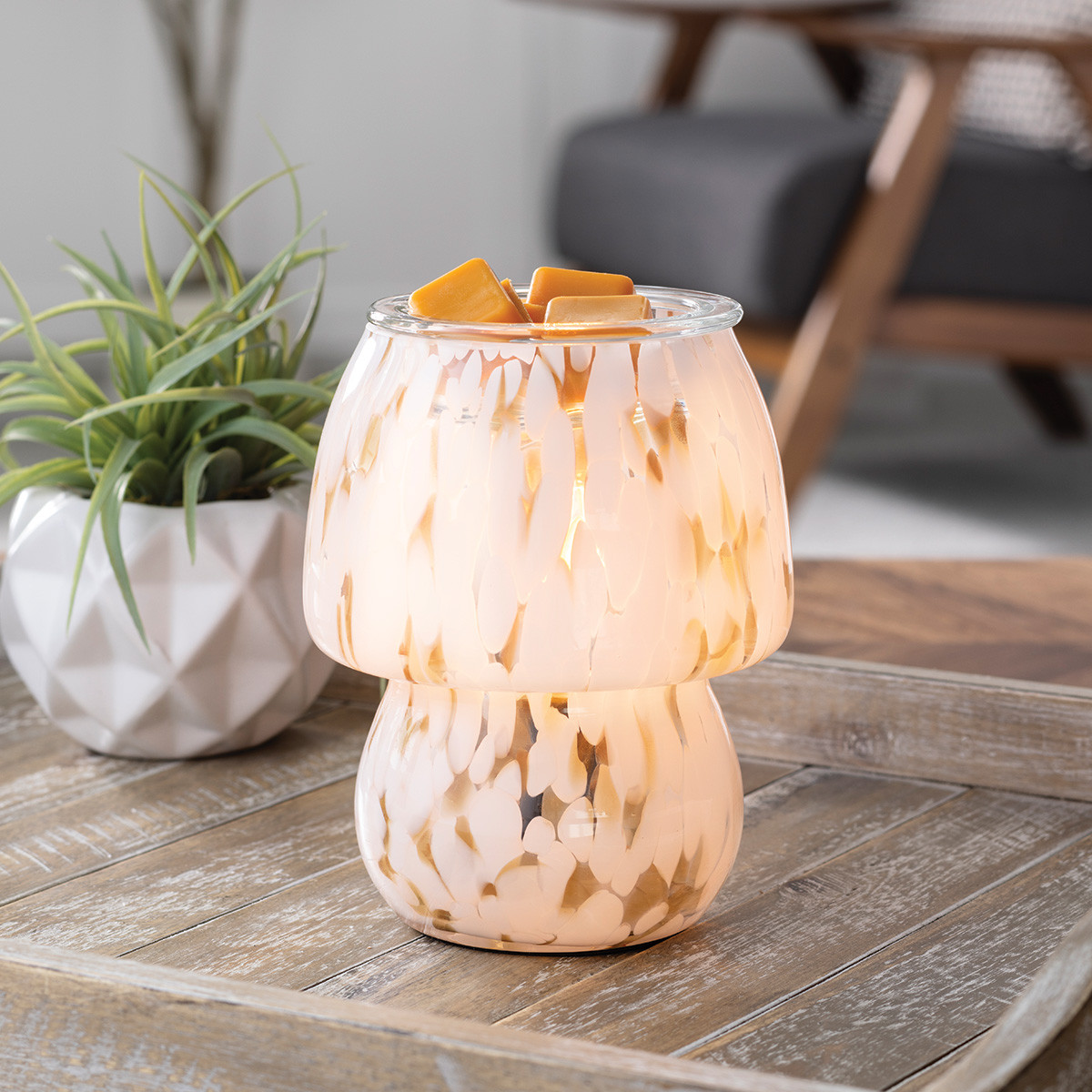 Art Glass Lamp Vintage Bulb Illumination Fragrance Warmer
