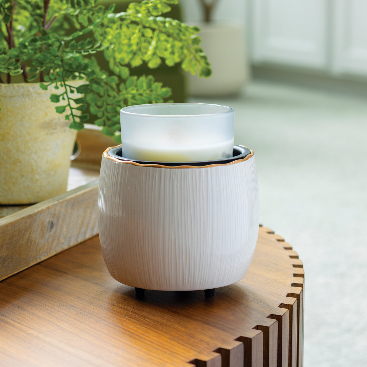 Golden Ridges Crock Candle Warmer