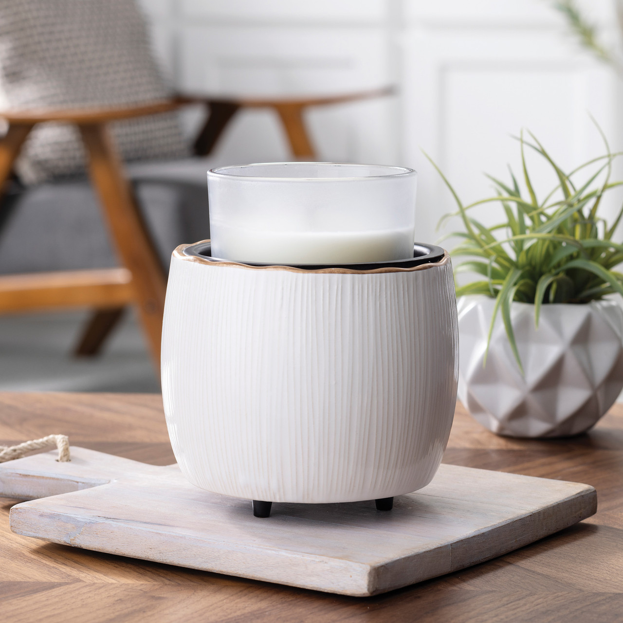 Golden Ridges Crock Candle Warmer