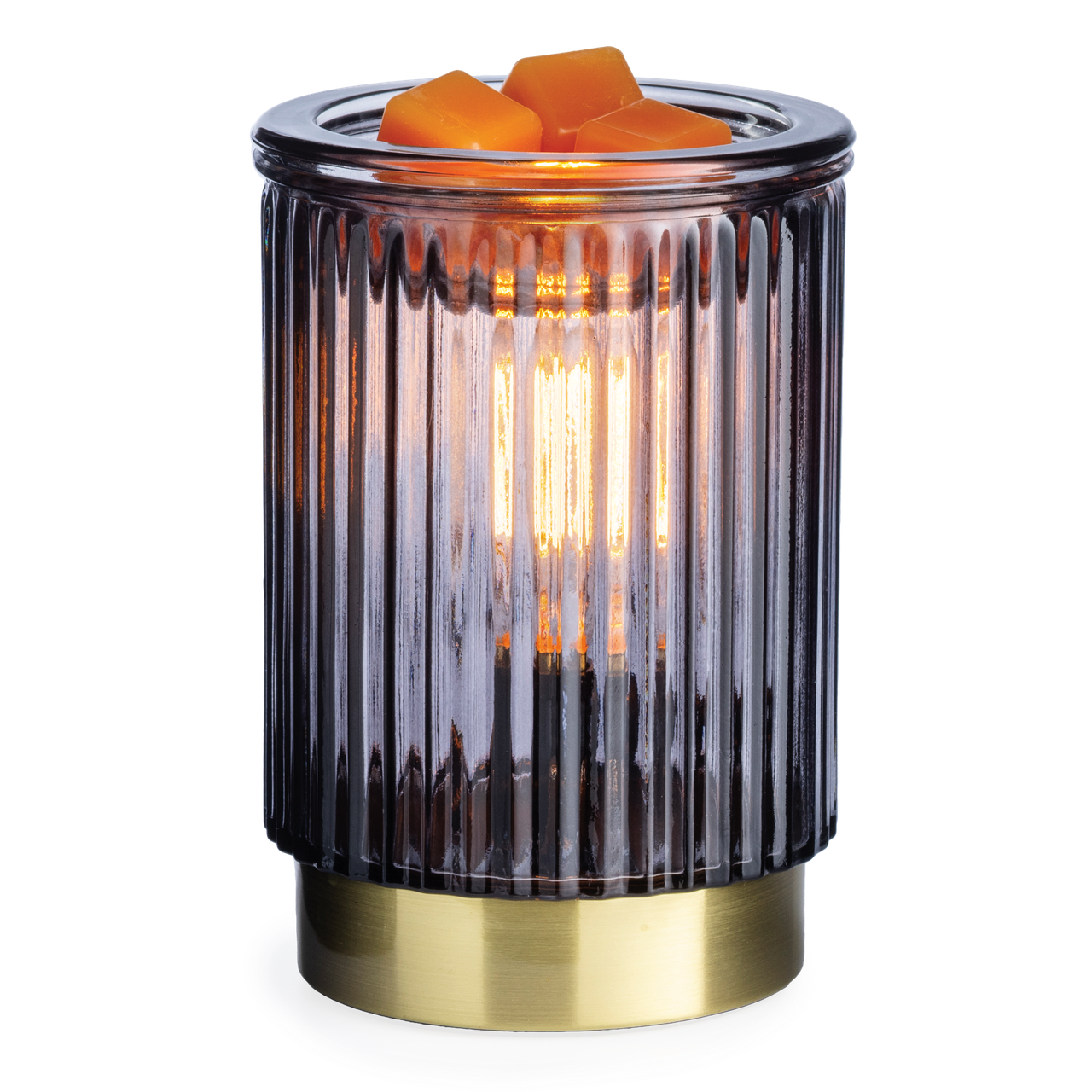 Black Fluted Glass Illumination Fragrance Warmer