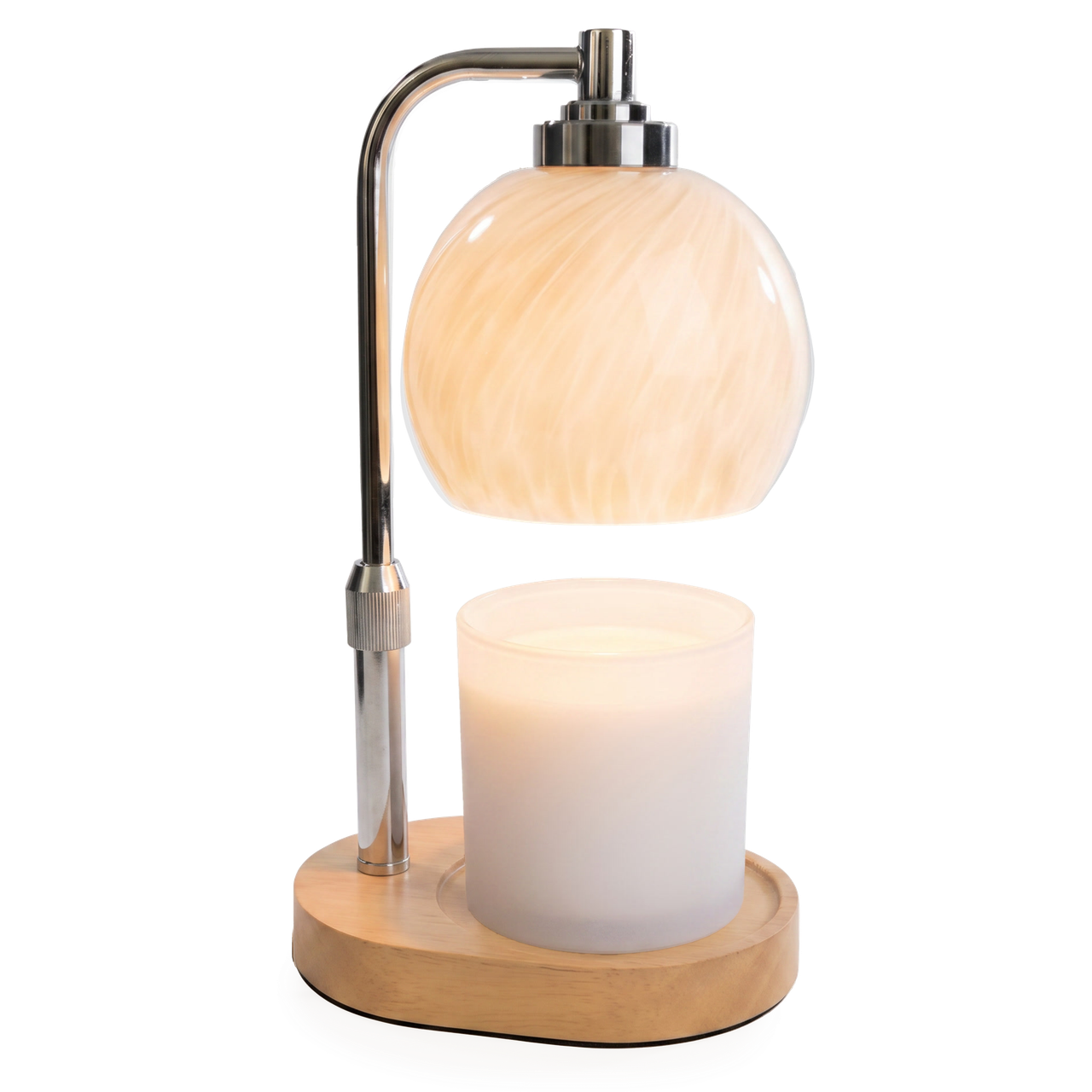 Swirl Blown Glass Candle Warmer Lamp