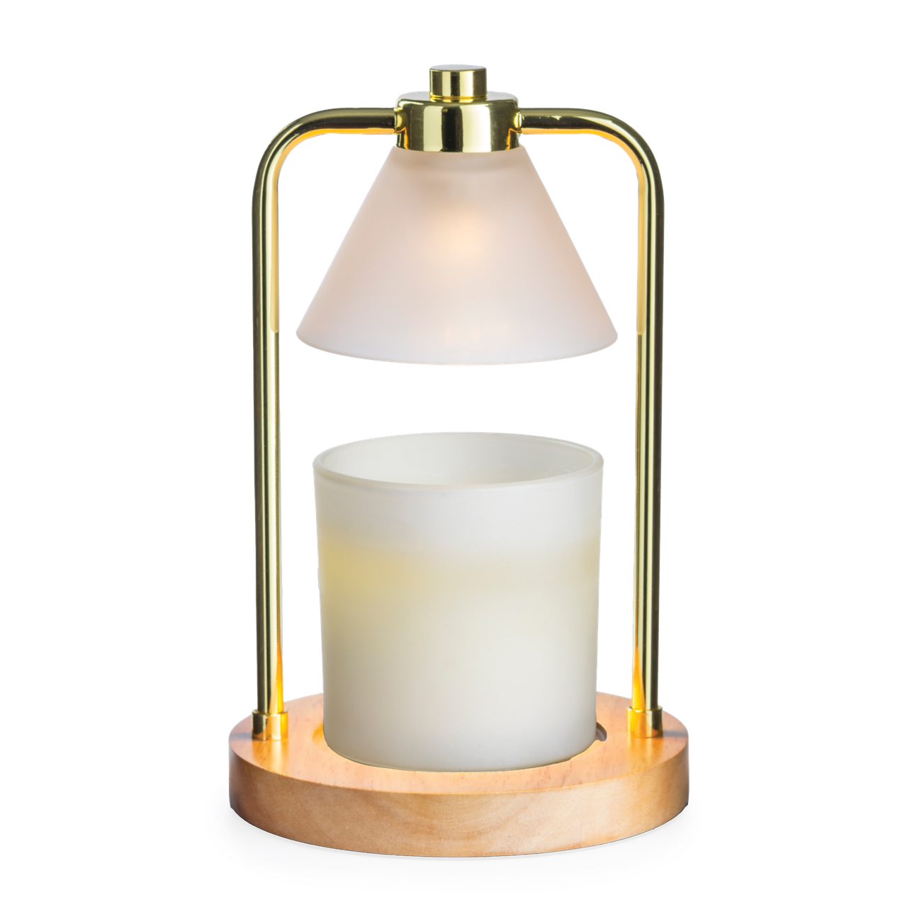 Golden Glow Lantern + Vanilla Cinnamon 12 oz Candle Combo
