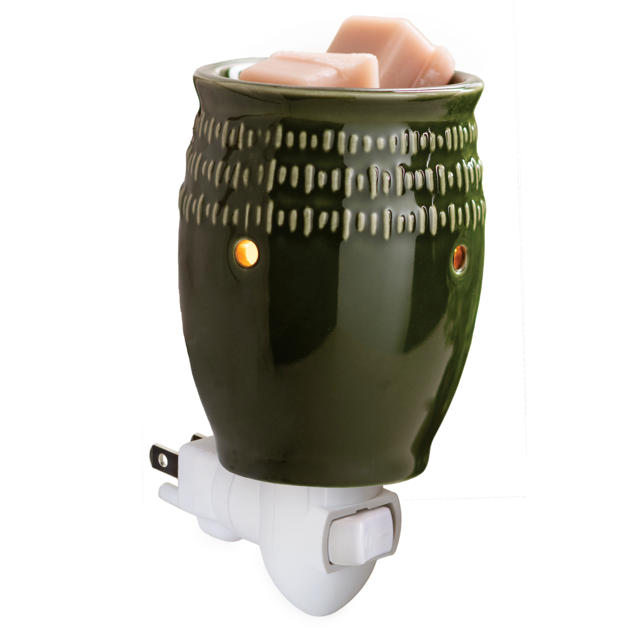 Green Etched Pluggable Fragrance Warmer