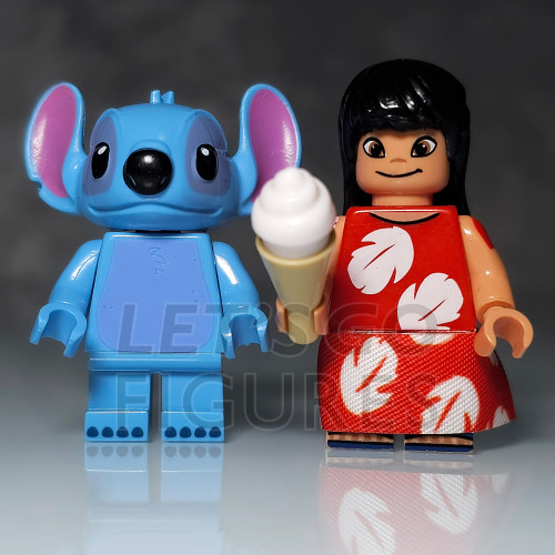 Custom Lego Disney Lilo & Stitch Minifigures (Set Of 2)