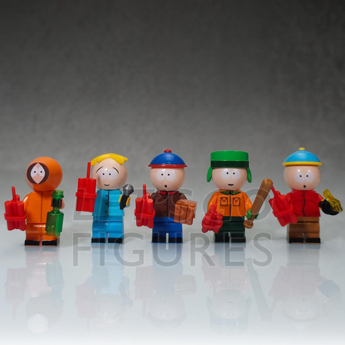 South Park Custom Figures: Cartman, Kyle, Stan, Butters, Kenny
