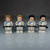 Fantastic Four Team, Human (White/Black) Custom Figures Set of 4